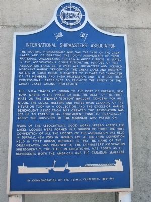 International Shipmasters' Association Marker. Click for full size. International Shipmasters' Association Marker image. Click for full size.