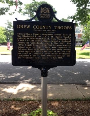 Drew County Troops Marker image. Click for full size.