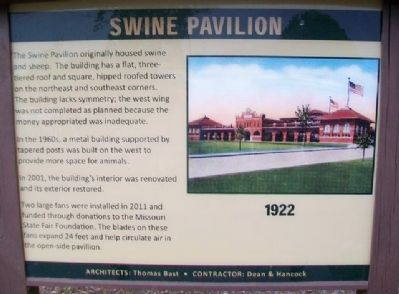 Swine Pavilion Marker image. Click for full size.
