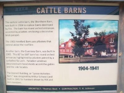 Cattle Barns Marker image. Click for full size.