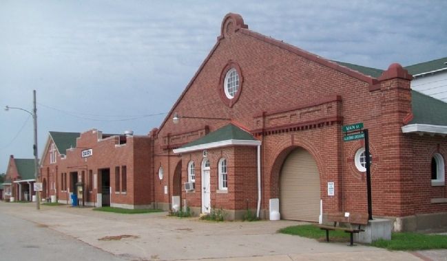 Cattle Barns and Marker on the Missouri State Fairgrounds. Click for full size. Cattle Barns and Marker on the Missouri State Fairgrounds image. Click for full size.