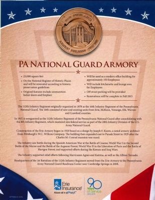 Pennsylvania National Guard Armory Information image. Click for full size.