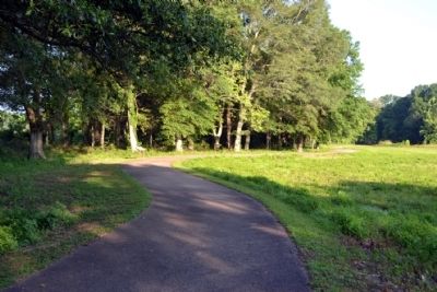 Marker along the Raymond Military Park Walking Trail image. Click for full size.