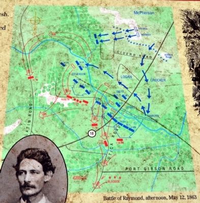 Battle of Raymond, afternoon, May 12, 1863. Click for full size. Battle of Raymond, afternoon, May 12, 1863 image. Click for full size.
