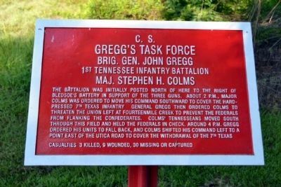 1st Tennessee Infantry Battalion Marker. Click for full size. 1st Tennessee Infantry Battalion Marker image. Click for full size.