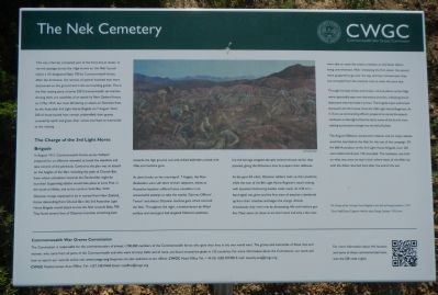 The Nek Cemetery Marker. Click for full size. The Nek Cemetery Marker image. Click for full size.