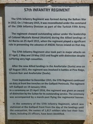 57th Infantry Regiment Marker. Click for full size. 57th Infantry Regiment Marker image. Click for full size.