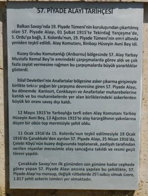57. Piyade Alayı Tarihesi Marker image. Click for full size.