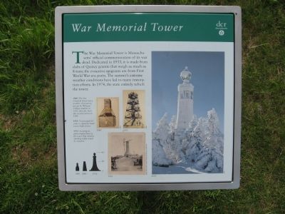 War Memorial Tower Marker. Click for full size. War Memorial Tower Marker image. Click for full size.