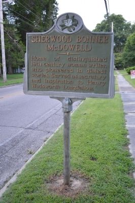 Sherwood Bonner (McDowell) Marker. Click for full size. Sherwood Bonner (McDowell) Marker image. Click for full size.