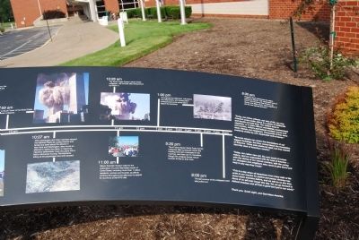 Erie 9-11 Memorial Timeline close-up image. Click for full size.