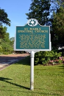 St. Mark's Episcopal Church Marker. Click for full size. St. Mark's Episcopal Church Marker image. Click for full size.
