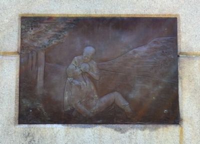 Plaque on Front of Memorial image. Click for full size.