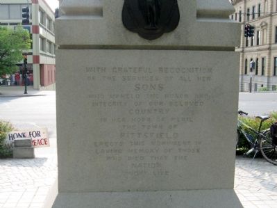 Pittsfield Soldiers Monument. Click for full size. Pittsfield Soldiers Monument image. Click for full size.