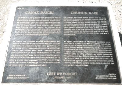 Chunuk Bair Marker. Click for full size. Chunuk Bair Marker image. Click for full size.