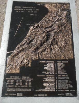 Anzac Battlefield Plaque. Click for full size. Anzac Battlefield Plaque image. Click for full size.