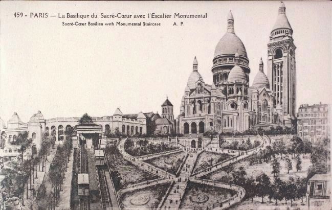 <i>Paris - La Basilique du Sacré-Cœur avec L'Escalier Monumental...</i>. Click for full size. <i>Paris - La Basilique du Sacré-Cœur avec L'Escalier Monumental...</i> image. Click for full size.