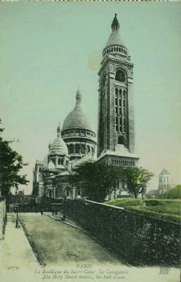 <i>La Basilique du Sacr-Cur. Le Campanile. The Holy Heart basilic, the bell-tower.</i> image. Click for full size.