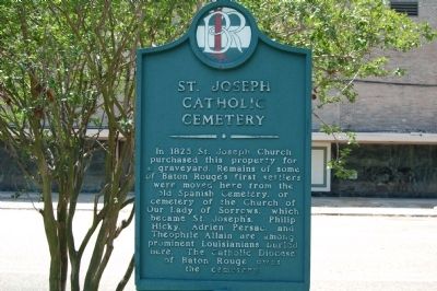 St. Joseph Catholic Cemetery Marker. Click for full size. St. Joseph Catholic Cemetery Marker image. Click for full size.