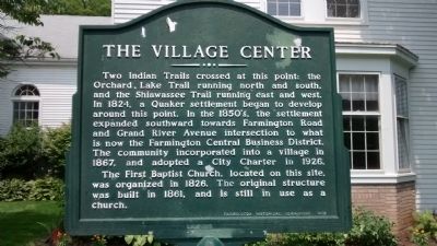 The Village Center Marker image. Click for full size.