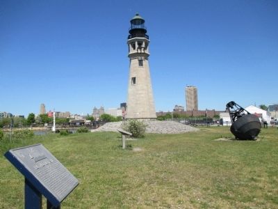 Buffalo Lightship Marker & 1833 Lighthouse image. Click for full size.