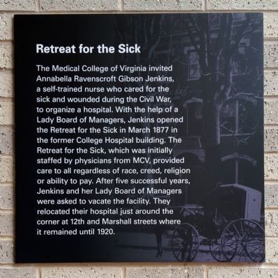 Retreat for the Sick Marker. Click for full size. Retreat for the Sick Marker image. Click for full size.