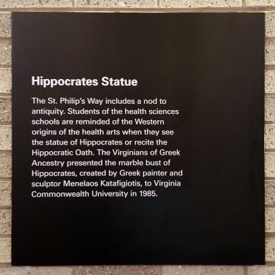Hippocrates Statue Marker image. Click for full size.