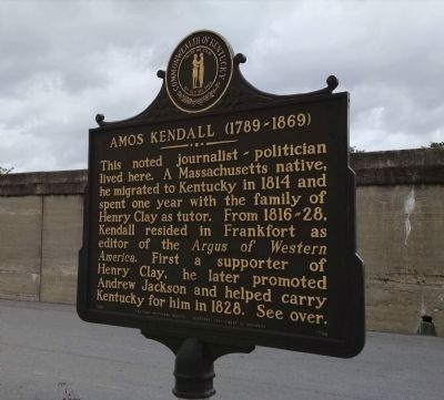Amos Kendall (1789 - 1869) Marker (Side A). Click for full size. Amos Kendall (1789 - 1869) Marker (Side A) image. Click for full size.