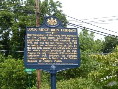 Lock Ridge Iron Furnace Marker image. Click for full size.