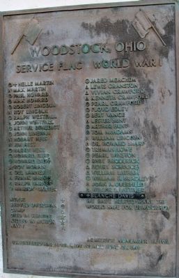 Woodstock Veterans Memorial Marker. Click for full size. Woodstock Veterans Memorial Marker image. Click for full size.