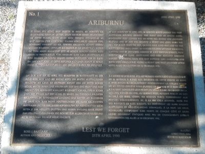 Ariburnu Marker. Click for full size. Ariburnu Marker image. Click for full size.