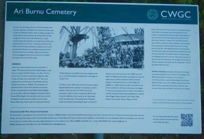 Ari Burnu Cemetery Marker (English) image. Click for full size.