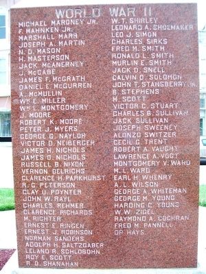 World War II Memorial Marker. Click for full size. World War II Memorial Marker image. Click for full size.