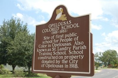 Opelousas Colored School Marker image. Click for full size.