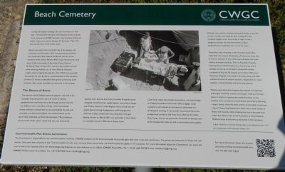Beach Cemetery Marker (English) image. Click for full size.