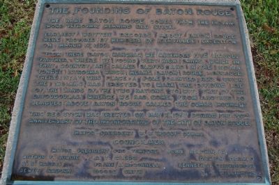 Founding Of Baton Rouge Marker image. Click for full size.