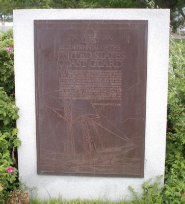 Coast Guard Bicentennial Marker. Click for full size. Coast Guard Bicentennial Marker image. Click for full size.