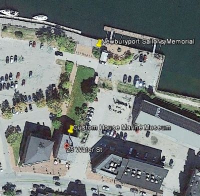 Newburyport Sailor's Memorial Marker. Click for full size. Newburyport Sailor's Memorial Marker image. Click for full size.