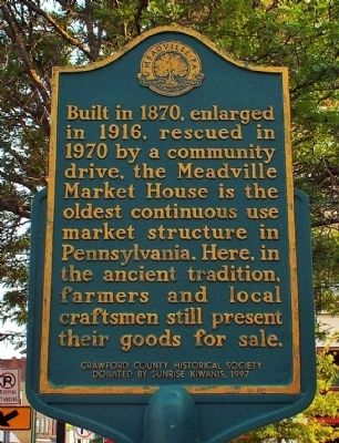 Meadville Market House Marker. Click for full size. Meadville Market House Marker image. Click for full size.