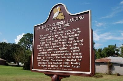 Battle Of Georgia Landing Marker. Click for full size. Battle Of Georgia Landing Marker image. Click for full size.