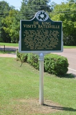 Dr. King Visits Batesville Marker image. Click for full size.