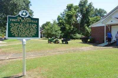 Dr. King Visits Batesville Marker. Click for full size. Dr. King Visits Batesville Marker image. Click for full size.