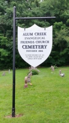 History of Alum Creek Friends Settlement Marker image. Click for full size.