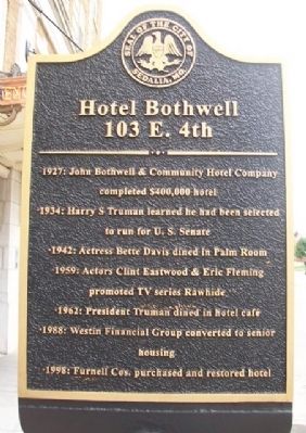 Hotel Bothwell Marker image. Click for full size.
