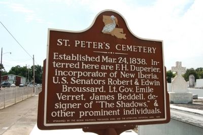 St. Peter's Cemetery Marker image. Click for full size.
