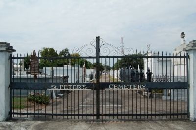 St. Peter's Cemetery Gate. Click for full size. St. Peter's Cemetery Gate image. Click for full size.