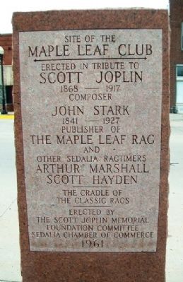 Site of the Maple Leaf Club Marker image. Click for full size.