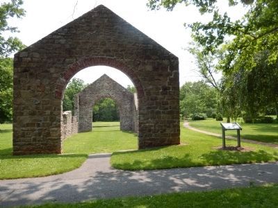 Servicing the Furnace-Carpenters Arch building remains. Click for full size. Servicing the Furnace-Carpenters Arch building remains image. Click for full size.