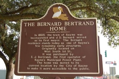 The Bernard Bertrand Home Marker image. Click for full size.