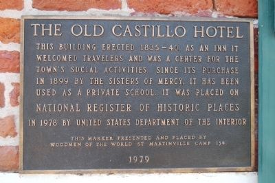 The Old Castillo Hotel Marker image. Click for full size.